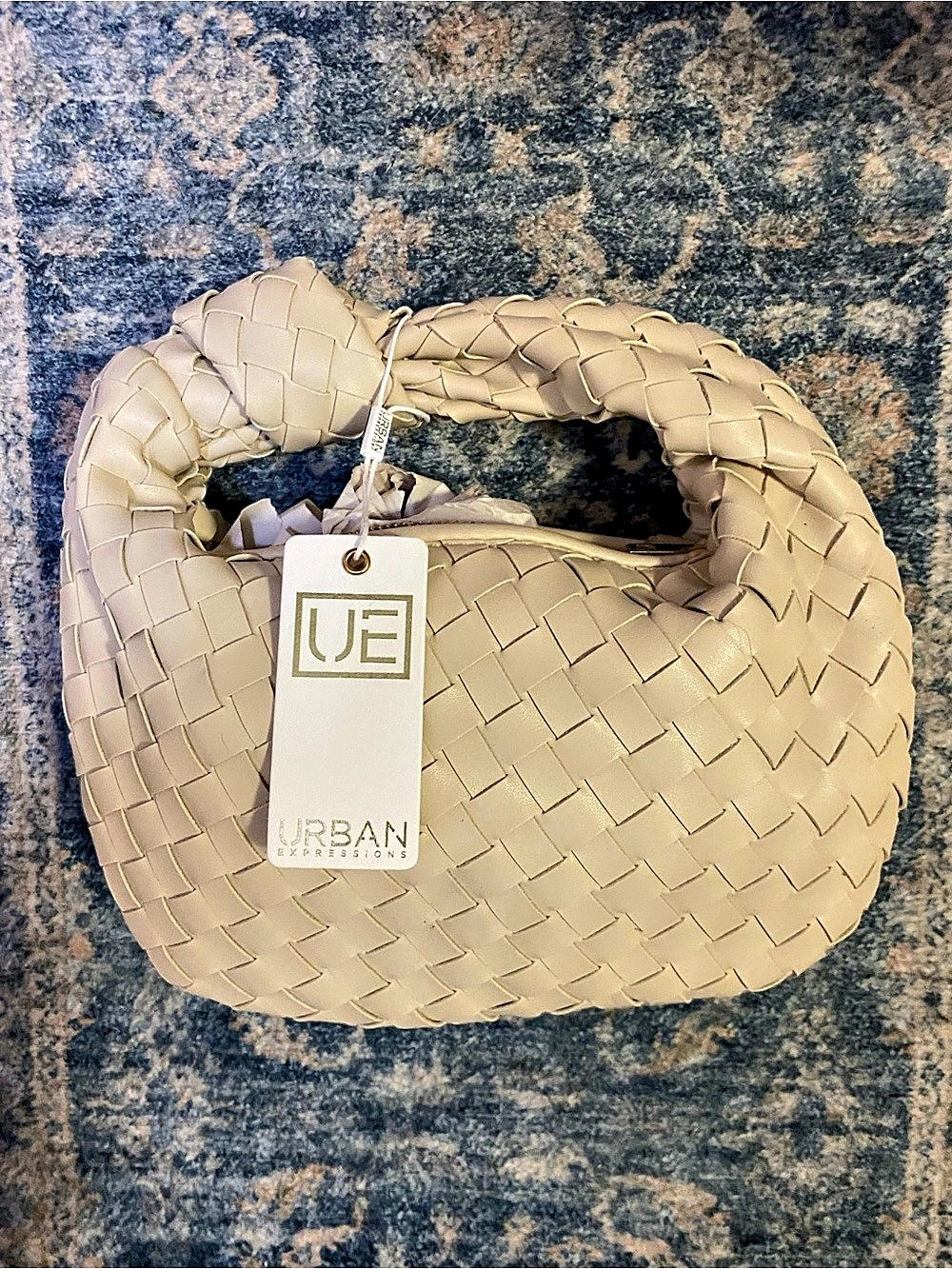 Urban Expressions Tracy Woven Bag Cream NWT